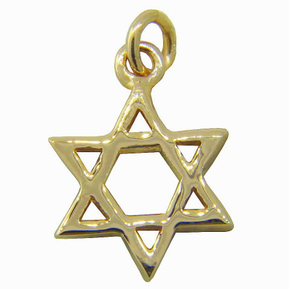 Colgante estrella de david sin piedra platabella enchapado amarillo